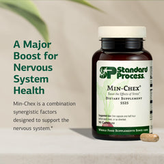 Standard Process Min-Chex capsules ready to take for focused brain health.