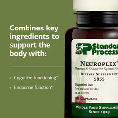 Standard Process Neuroplex serving size box on table