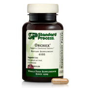 Standard Process Orchex bottle front highlighting calm focus support