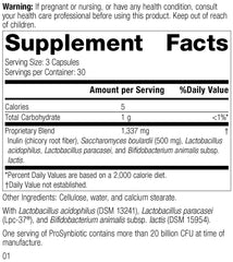 Standard Process ProSynbiotic bottle view highlighting vegetarian probiotic support.