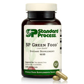 Standard Process SP Green Food bottle close-up for daily nutritional support.