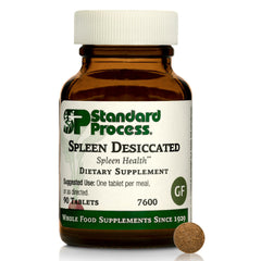Standard Process Spleen Desiccated tablets in bottle for immune wellness.