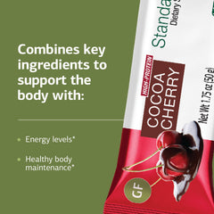Standard Process StandardBar Cocoa Cherry nutrition, 15 g protein per bar