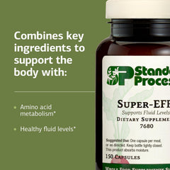 Standard Process Super-EFF label detail communicates non-dairy, non-grain, and non-soy formulation.