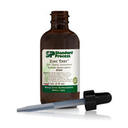 Standard Process Zinc Test bottle front demonstrates an easy, noninvasive status check.