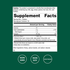 Standard Process Zymex Wafers label closeup highlighting whole-food ingredients
