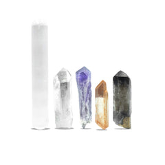 Starborn Master Healing Crystal Set selenite wand for calming rituals.