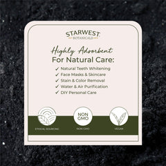 Starwest Botanicals Activated Charcoal Face Mask use for skin detox and purification.