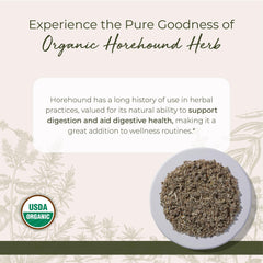 Starwest Botanicals horehound tea steeping for an aromatic, comforting hot drink.