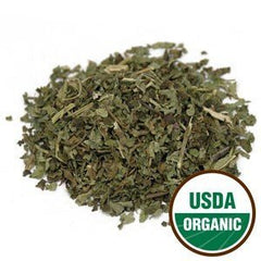 Starwest Botanicals Lemon Balm leaf bag, ideal for loose-leaf tea and herbal blends.