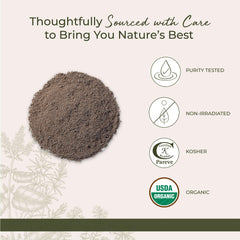 Starwest Organic milk thistle powder is kosher certified for hot teas with a gentle aroma.