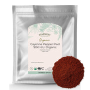 Starwest Botanicals Organic Cayenne Pepper Powder 90k HU adds heat to sauces and meats