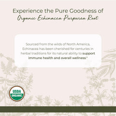 Starwest Botanicals organic certification label on echinacea powder packaging