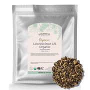 Starwest Botanicals Organic Licorice Root bag for tea blends and baking