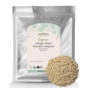 Starwest Botanicals Organic Ginger Root Powder in a 1lb bag for cooking and tea