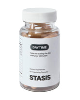 Stasis Daytime bottle showing all-day energy and focus support.
