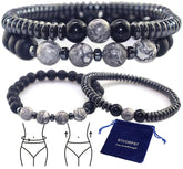 STCORPS7 magnetic healing bracelet close-up with hematite beads for refined style.