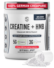 SteelFit Creatine HMB powder bottle ready for daily strength training.