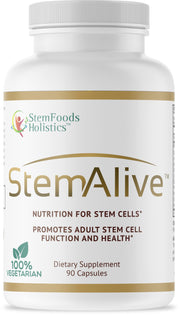 StemAlive stem cell nutrition bottle with capsules for daily support