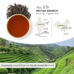 Caffeinated black tea with malt and honey notes for a focused moment.