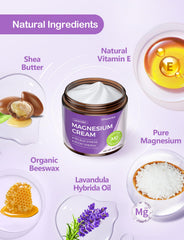STILIP Magnesium Cream lavender swirl demonstrates soothing nighttime ritual.