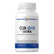Stop Aging Now CoQ10 200mg bottle on a kitchen counter for daily energy support.