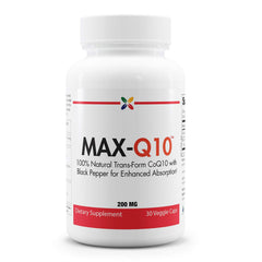Stop Aging Now MAX Q10 bottle front for energy support and absorption