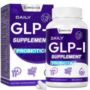 Strongueur GLP-l bottle with vegan capsules suggesting gentle digestion support