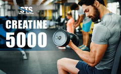 STS Creatine 300g powder ready for mixing and dispersion