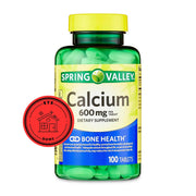 STS Home Spring Valley Calcium 600 mg bottle for daily bone health support.