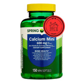 STS Home Spring Valley calcium-d3 mini softgels bottle for daily bone support.