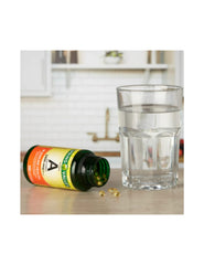 STS Home Spring Valley Vitamin A bottle back highlights label details and authenticity features.