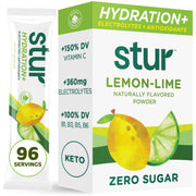 Stur lemon lime electrolyte packets for rapid hydration and vitality