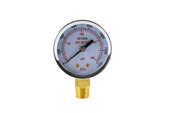SÜA low-pressure gauge with a bright 2-inch dial for quick regulator readings.