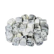 SUBSH Howlite tumbler stones with carry box promote calm energy for meditation.