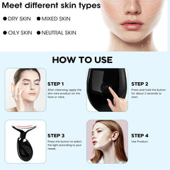 Suenohyu 7-color LED modes for targeted facial skin care.