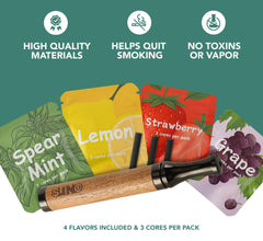 SUINO lemon filter close-up for bright, zesty inhalation anytime.
