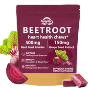 Suiyilary Beet Root Soft Chews bottle with berry flavor for on-the-go energy.