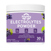 Suiyilary electrolyte powder tub front label showing sugar-free hydration option.