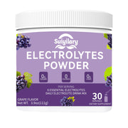 Suiyilary electrolyte powder tub front label showing sugar-free hydration option.