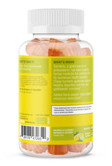Ingredient panel highlights turmeric with black pepper for absorption