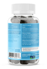 Nutrition panel of SUKU Luscious Hair highlighting biotin, silicon, and collagen
