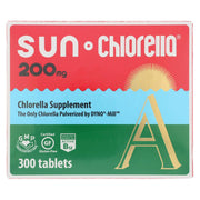 Sun Chlorella tablets bottle – 300 ct, vegan-friendly daily vitamin support.