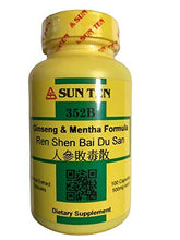 Sun Ten Ren Shen Bai Du San capsules bottle front communicates a balanced herbal option for daily energy