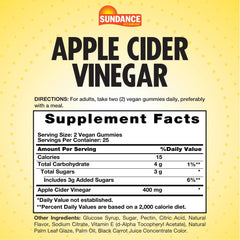 Sundance Apple Cider Vinegar Gummies held out for easy daily use.