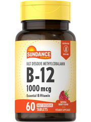 Sundance B12 fast-dissolve tablets in bottle for quick use