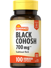 Sundance Black Cohosh 700mg capsules in bottle for easy daily use