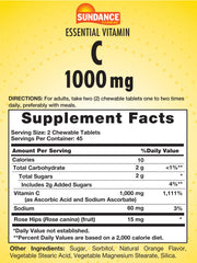 Close-up of Sundance orange-flavored chewable vitamin C tablet texture