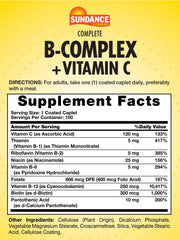 Sundance Complete B-Complex caplet close-up for easy one-per-day convenience.