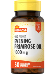 Sundance Evening Primrose Oil softgel closeup demonstrates easy-to-swallow daily use